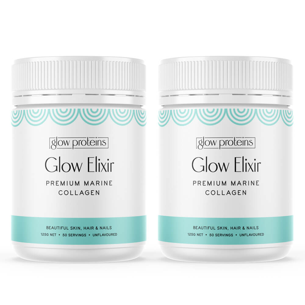 Glow Proteins - Glow Elixir Premium Marine Collagen - Double The Glow Bundle