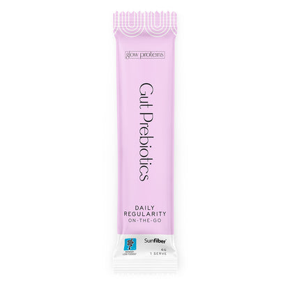 Single-serve prebiotic fibre sachet, low FODMAP certified, pre-measured for on-the-go gut healt